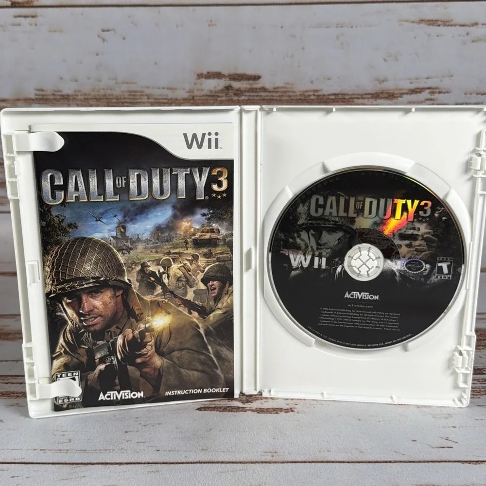 Call of Duty 3 Wii FPS World War II Normandy Used W/Manual
